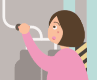 외부에 있는 용기밸브(메인밸브)를 그림