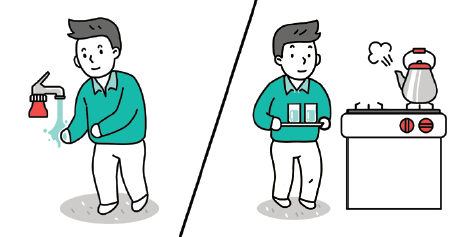 생물무기 피해시 행동요령 그림