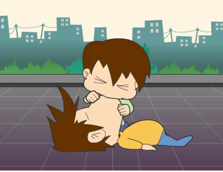 인공호흡을 실시하는 그림